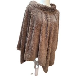 Cozy Brown Faux Fur Poncho